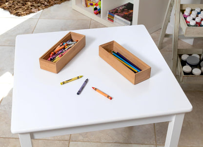 8186S Bamboo Wood Stacking Drawer Organizer Box, 6" x 15"