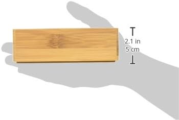 8186S Bamboo Wood Stacking Drawer Organizer Box, 6" x 15"