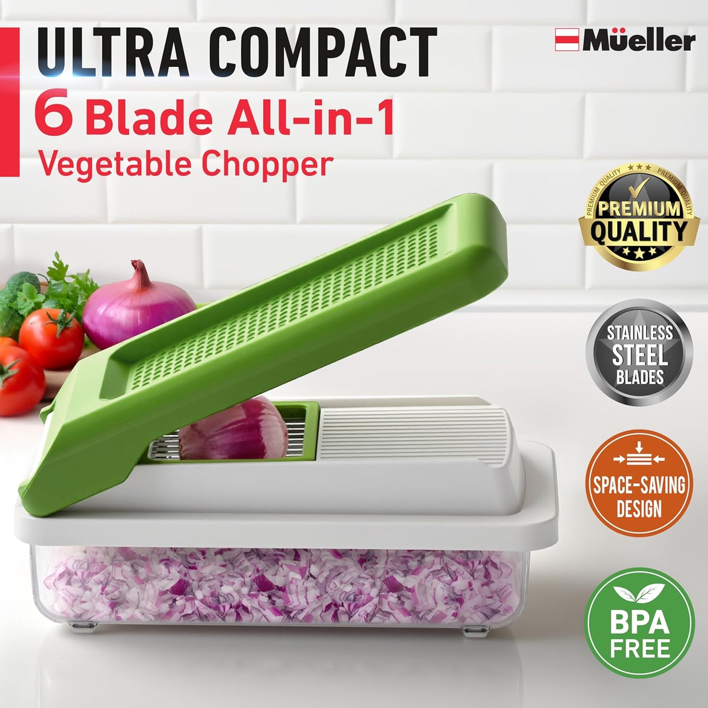 Vegetable Chopper Mandoline Slicer, Food Veggie Chopper, Cheese Grater, Onion Vegetable Cutter with Container, Dicer, Kitchen Gadgets & Essentials, White Sand/Grey