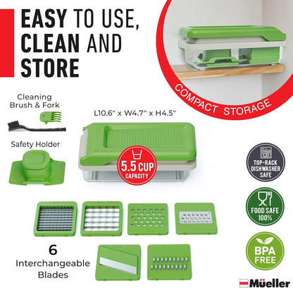 Vegetable Chopper Mandoline Slicer, Food Veggie Chopper, Cheese Grater, Onion Vegetable Cutter with Container, Dicer, Kitchen Gadgets & Essentials, White Sand/Grey