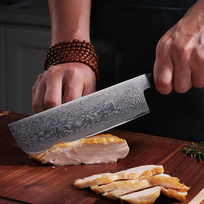 Boning Knife 5.5 Inch, Sharp Trimming & Fillet Knife for Meat, Brisket & Fish, Japanese Style (BLACK-ROSE Series)