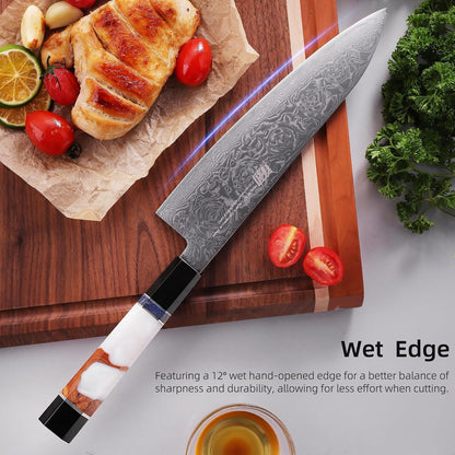Boning Knife 5.5 Inch, Sharp Trimming & Fillet Knife for Meat, Brisket & Fish, Japanese Style (BLACK-ROSE Series)