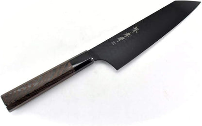 Sakai Takayuki/KUROKAGE Series VG-10 Hammered Kengata Gyuto(Chef's Knife) 190 mm/7.5" Black