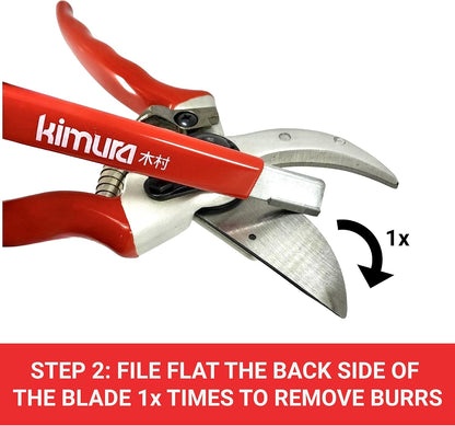 ® 5” Pro Garden Tool Blade Sharpener - Premium Carbide Sharpener, Multipurpose Usage, Ideal for Pruners, Loppers, Garden Shears, Knives, Scissors & Hatchets, Ergonomic Non-Slip Vinyl Grip