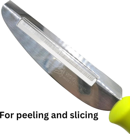 Fruit Peeler Cutter Vegetable Knife Double Blade Stainless Steel for Kitchen/Cut Slice and Peeling Knives for Chef 4 inches (Double Blade Green)