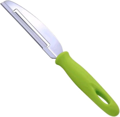 Fruit Peeler Cutter Vegetable Knife Double Blade Stainless Steel for Kitchen/Cut Slice and Peeling Knives for Chef 4 inches (Double Blade Green)