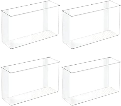 Plastic Adhesive Mount Storage Organizer Container for Kitchen or Pantry Wall Organization - Space Saving Holder for Sandwich Bags, Foil - 11" Wide - Ligne Collection - Clear