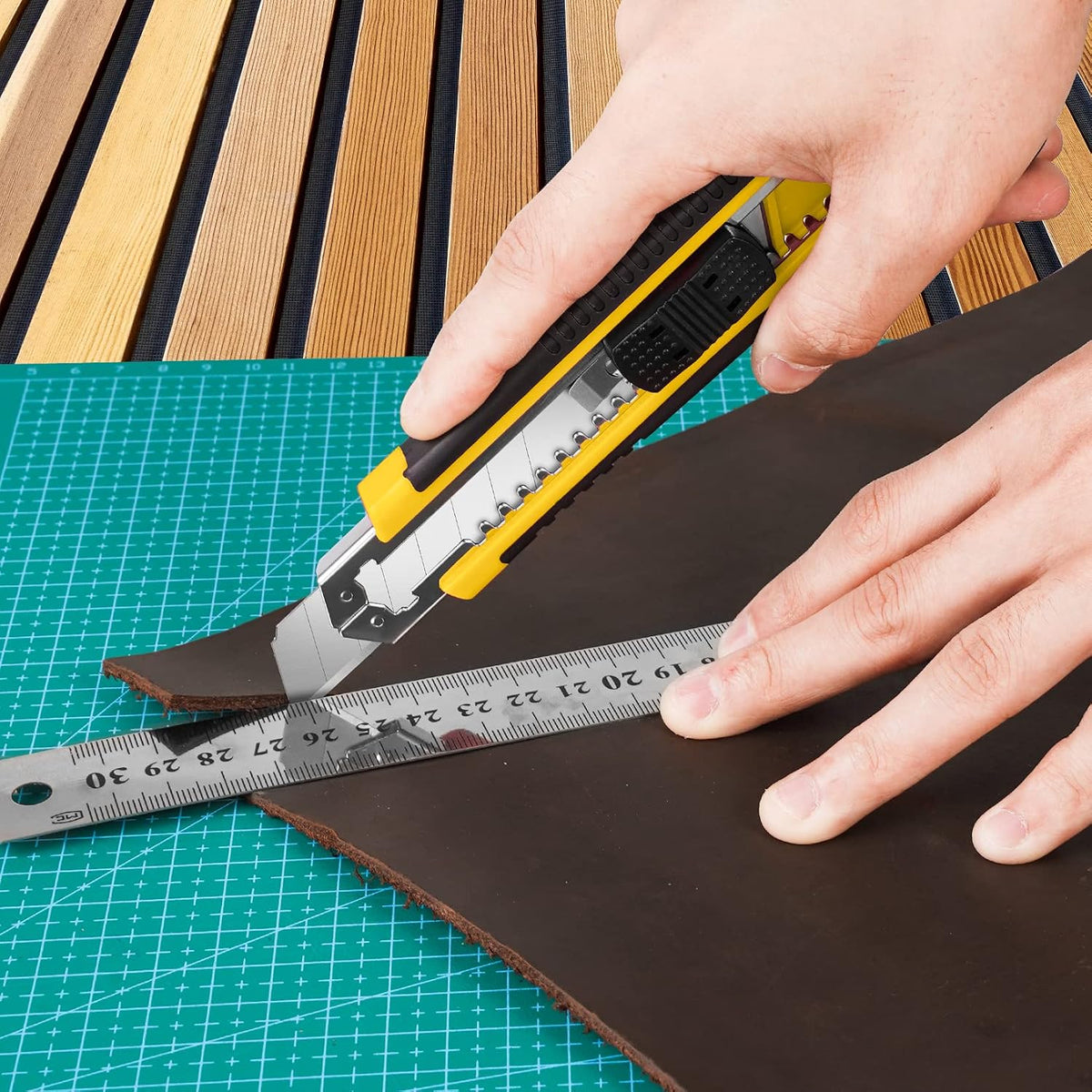 3Pack Box Cutter Retractable, Snap Off Utility Knife, Razor Knife