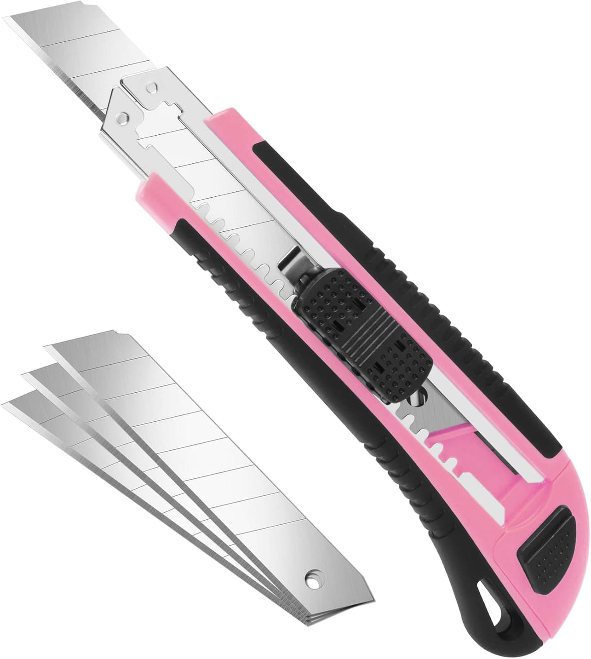 3Pack Box Cutter Retractable, Snap Off Utility Knife, Razor Knife