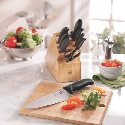 Swiss Classic Knife Block - Kitchen Knife Set with Block for Home Essentials - Includes Chef's Knife, Kitchen Shears & More - Black Handles, 22-Piece Set