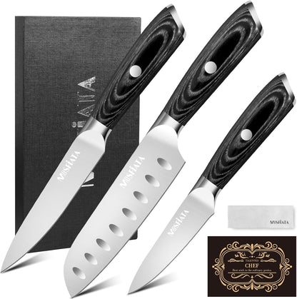 7" Santoku Knife with 5.5inch Santoku Knife, German High Carbon Stainless Steel EN.4116