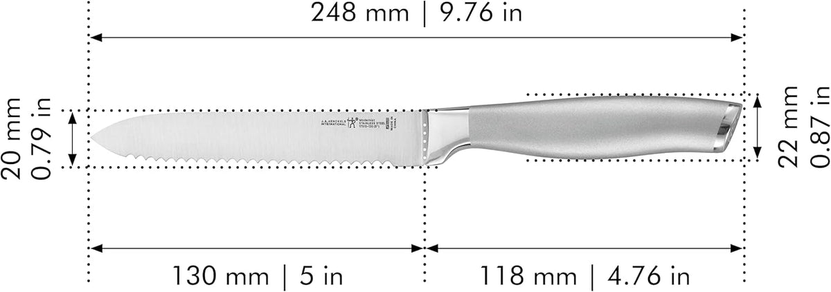 Silvercap Razor-Sharp 6-inch Utility Knife, Tomato Knife, German Engineered Informed by 100+ Years of Mastery