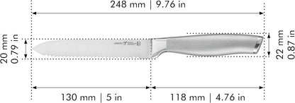 Silvercap Razor-Sharp 6-inch Utility Knife, Tomato Knife, German Engineered Informed by 100+ Years of Mastery