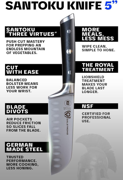 5" Santoku Knife - Forged German Steel