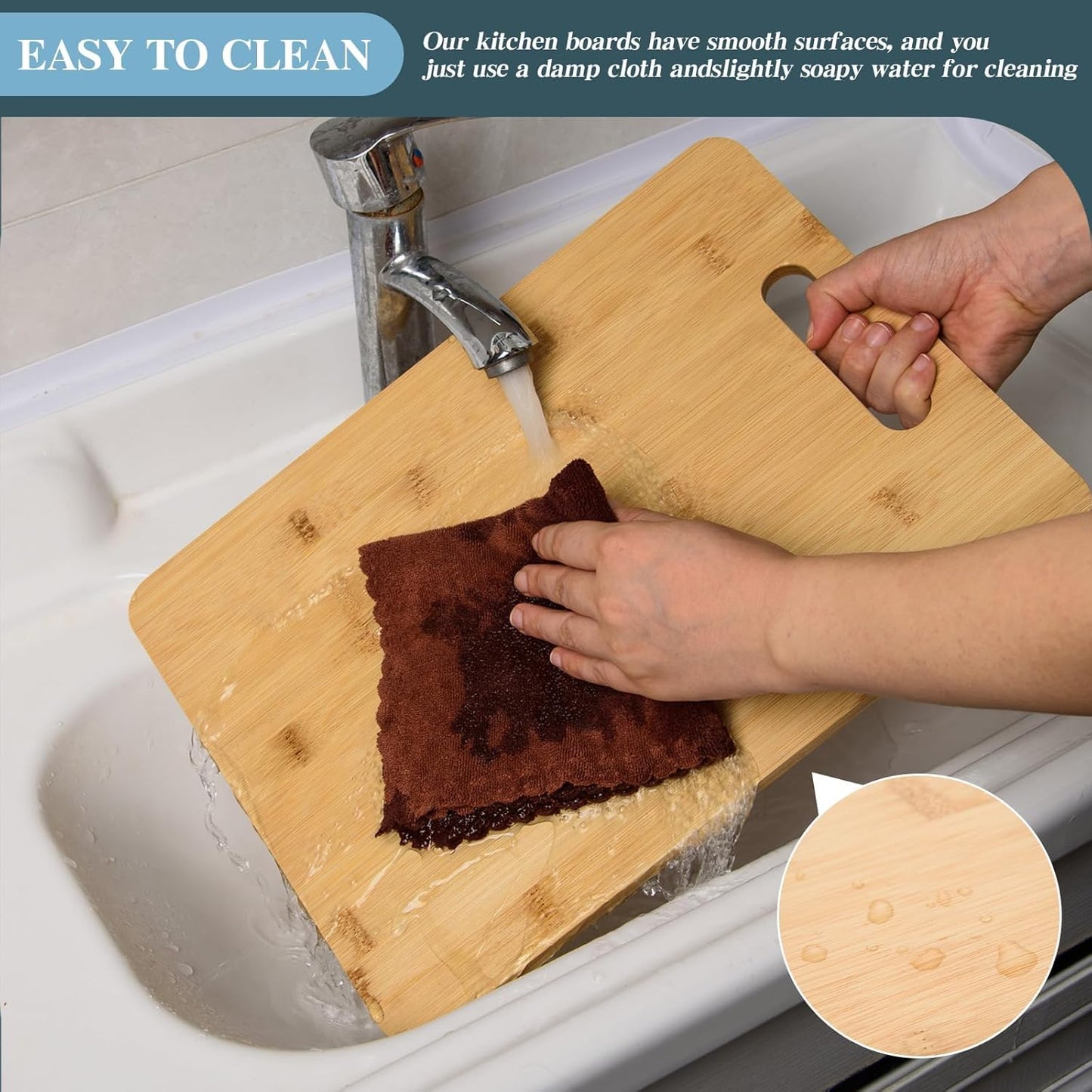 12 Pack Bamboo Cutting Boards Wood Chopping Boards Bulk Bamboo Serving Boards with Handle Wooden Charcuterie Boards Laser Engraving Board for Customized Mother's Day Housewarming Pesent,11x15"