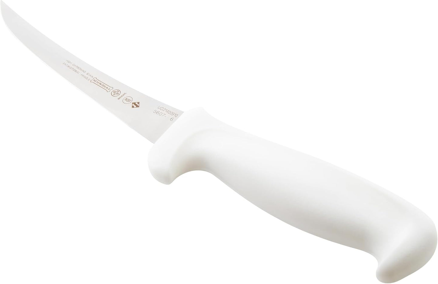 5600 series curved semi-stiff boning knife, 6 inch white