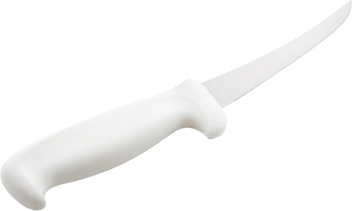 5600 series curved semi-stiff boning knife, 6 inch white