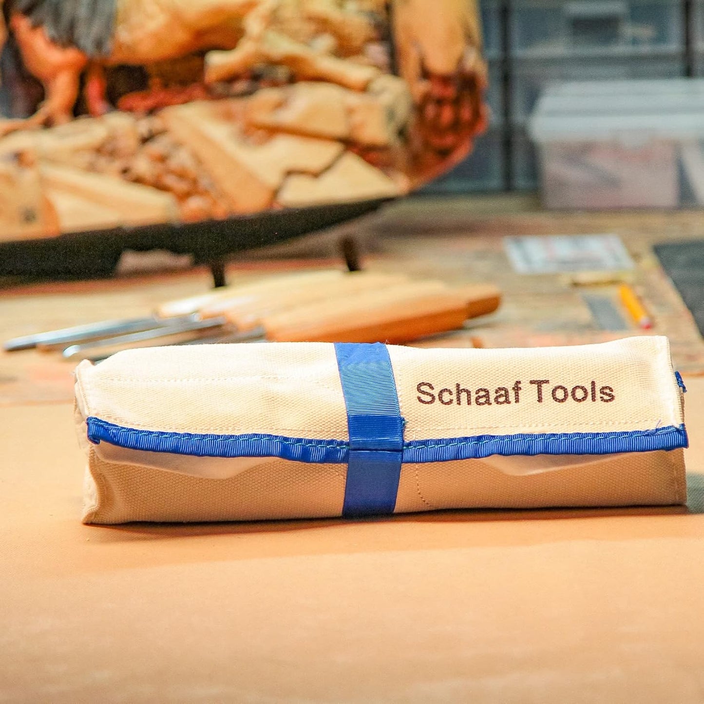 Schaaf Wood Carving Tools 4-pc Wood Chisel Set, Fishtail Gouges, Sharpened | Professionally hand sharpened, detail carving chisels for beginners, sculpture and relief carving, tutorials included
