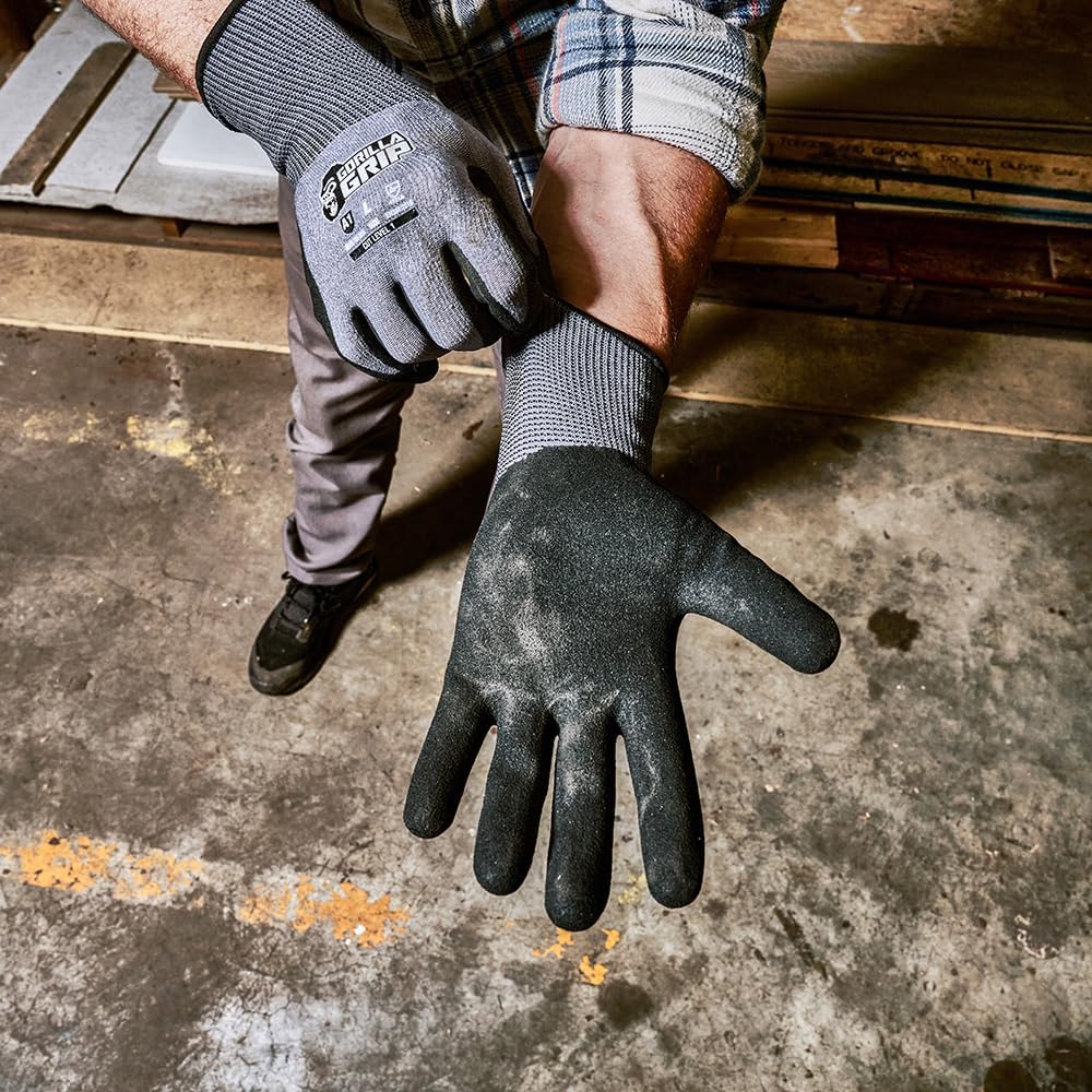 A1 Precision Grip, Cut Resistant Work Gloves, Nitrile Coated, Grey - X-Large (27223-212B)