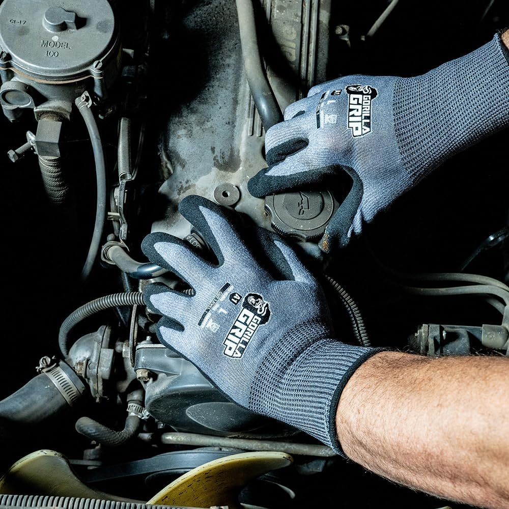 A1 Precision Grip, Cut Resistant Work Gloves, Nitrile Coated, Grey - X-Large (27223-212B)