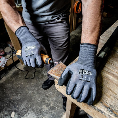 A1 Precision Grip, Cut Resistant Work Gloves, Nitrile Coated, Grey - X-Large (27223-212B)
