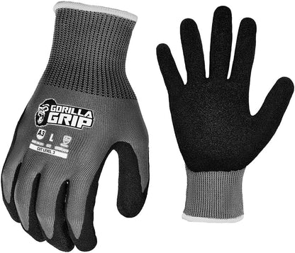 A1 Precision Grip, Cut Resistant Work Gloves, Nitrile Coated, Grey - X-Large (27223-212B)