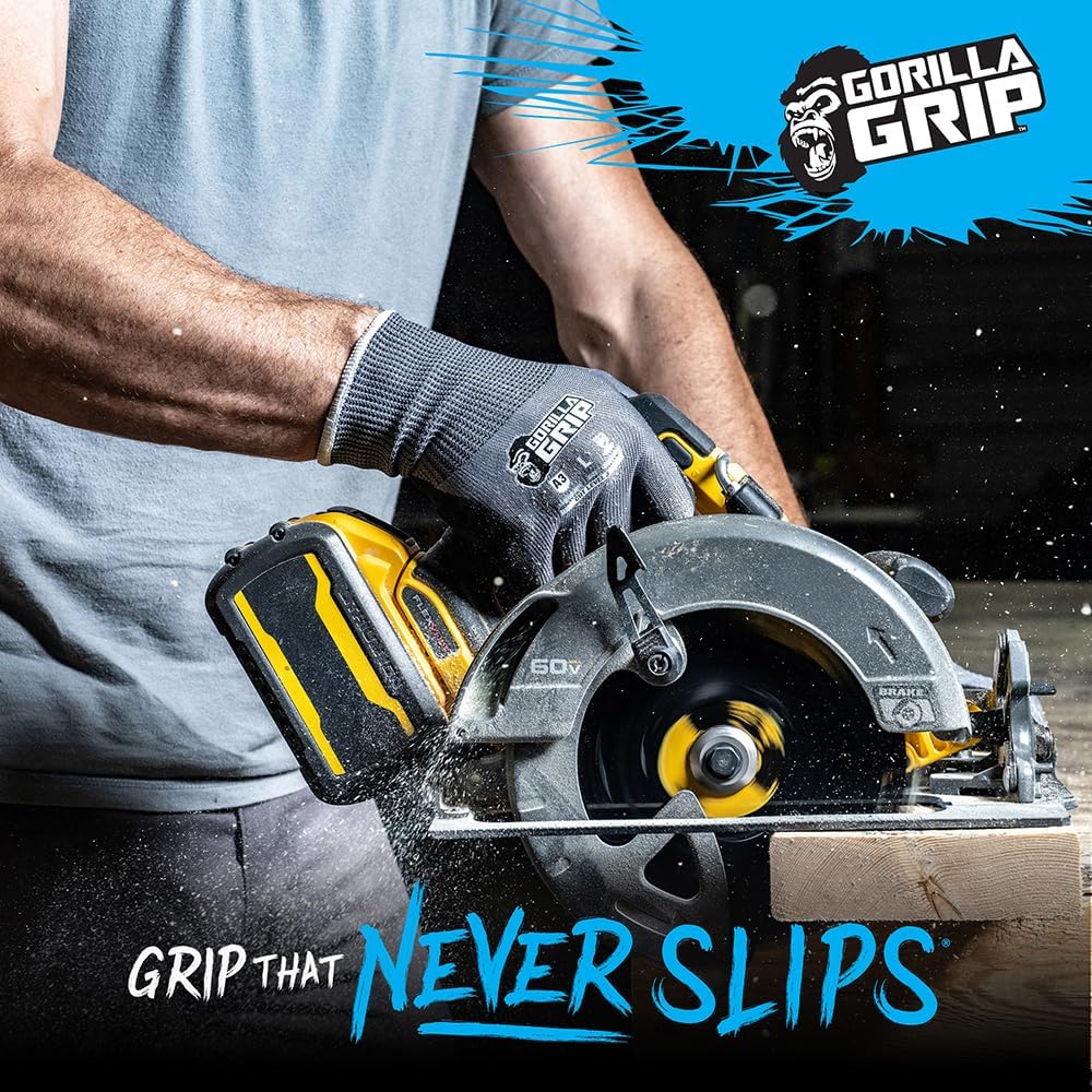 A1 Precision Grip, Cut Resistant Work Gloves, Nitrile Coated, Grey - X-Large (27223-212B)
