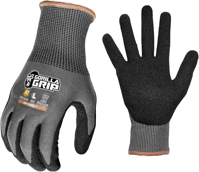 A1 Precision Grip, Cut Resistant Work Gloves, Nitrile Coated, Grey - X-Large (27223-212B)