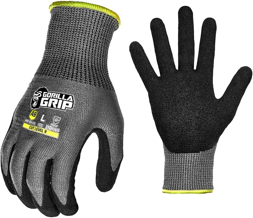 A1 Precision Grip, Cut Resistant Work Gloves, Nitrile Coated, Grey - X-Large (27223-212B)