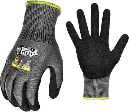 A1 Precision Grip, Cut Resistant Work Gloves, Nitrile Coated, Grey - X-Large (27223-212B)