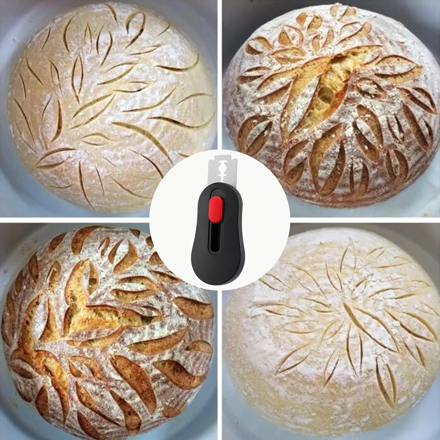 Magnetic Bread Lame with Extractable Blade - 20 Razor Blades,Dough Scoring Tool for Sourdough Breads baking & Bread Making Tools