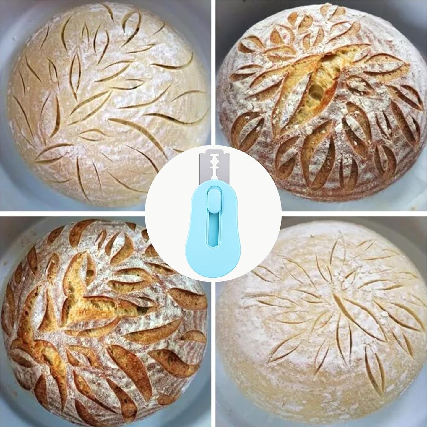 Magnetic Bread Lame with Extractable Blade - 20 Razor Blades,Dough Scoring Tool for Sourdough Breads baking & Bread Making Tools