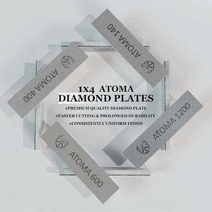 1x4 Atoma Diamond Plates 5mm thick aluminum blank - Compatible with KME Sharpener (400 Grit)