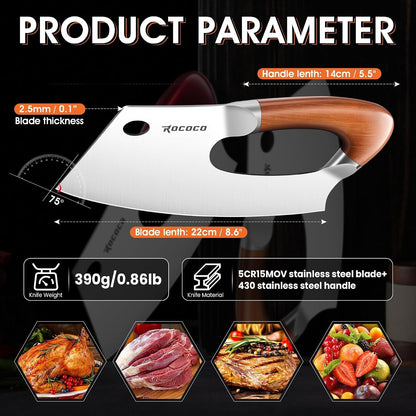 Effort Saving Meat Cleaver - Bronze Easy Handle Chef Knife