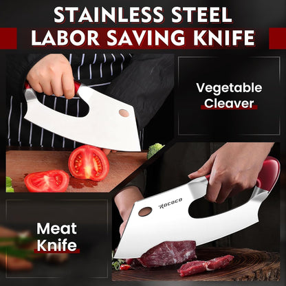 Effort Saving Meat Cleaver - Bronze Easy Handle Chef Knife