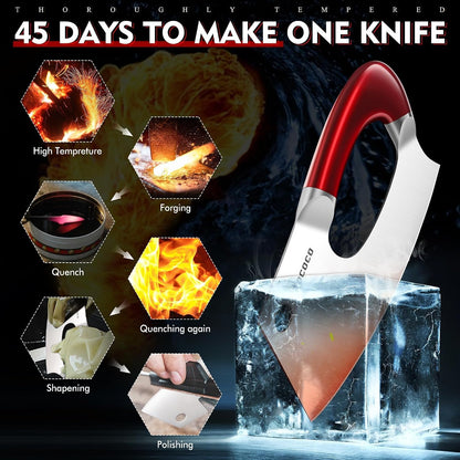 Effort Saving Meat Cleaver - Bronze Easy Handle Chef Knife
