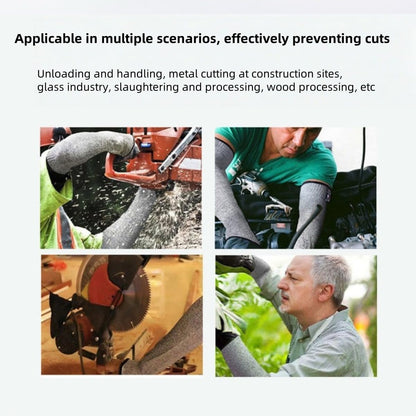 2 Pairs Cut Resistant Set, Arm Sleeves ( 45cm ) and Leg Sleeves ( 42cm ) for Men, Women, Level 5 Protection Hppe Resuable for Gardening, Kitchen, Safety Protective, Heavy Duty, Industrial
