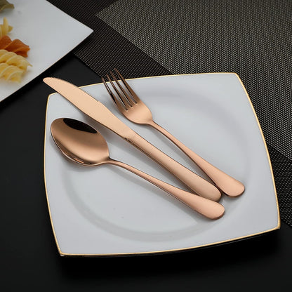 Camping Utensils, Full-Size Travel Silverware Set with Case for Work | 8Pcs Stainless Steel Travel Cutlery Set, Portable Metal Straws Chopsticks Fork Spoon Knife Set for Lunch Box/School, Rainbow