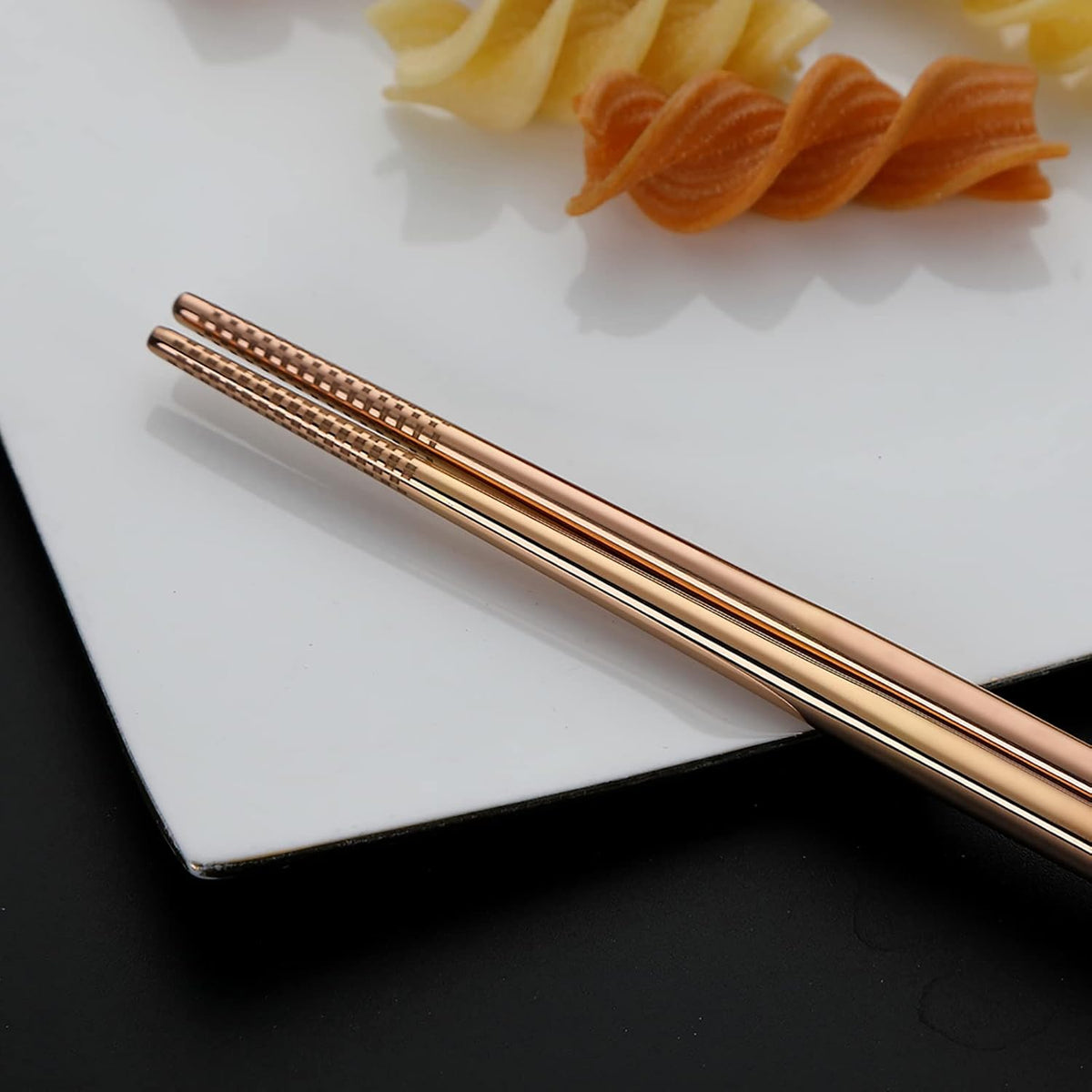 Camping Utensils, Full-Size Travel Silverware Set with Case for Work | 8Pcs Stainless Steel Travel Cutlery Set, Portable Metal Straws Chopsticks Fork Spoon Knife Set for Lunch Box/School, Rainbow