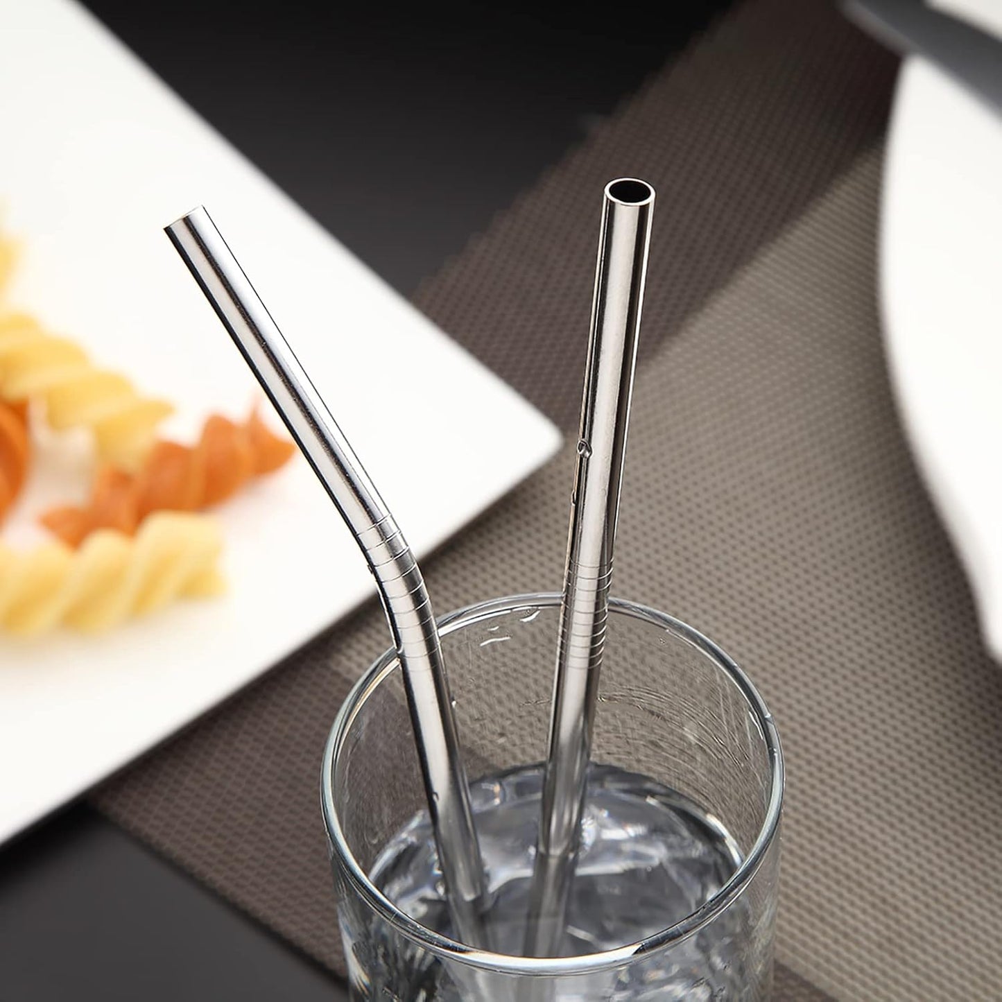 Camping Utensils, Full-Size Travel Silverware Set with Case for Work | 8Pcs Stainless Steel Travel Cutlery Set, Portable Metal Straws Chopsticks Fork Spoon Knife Set for Lunch Box/School, Rainbow