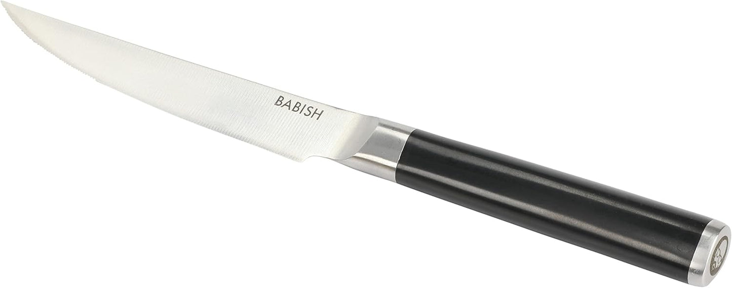 4-Piece Forged Kitchen Steak Knife Set – High-Carbon 1.4116 German Steel Cutlery – Sharp & Durable Steak Knives for Dining and Grilling