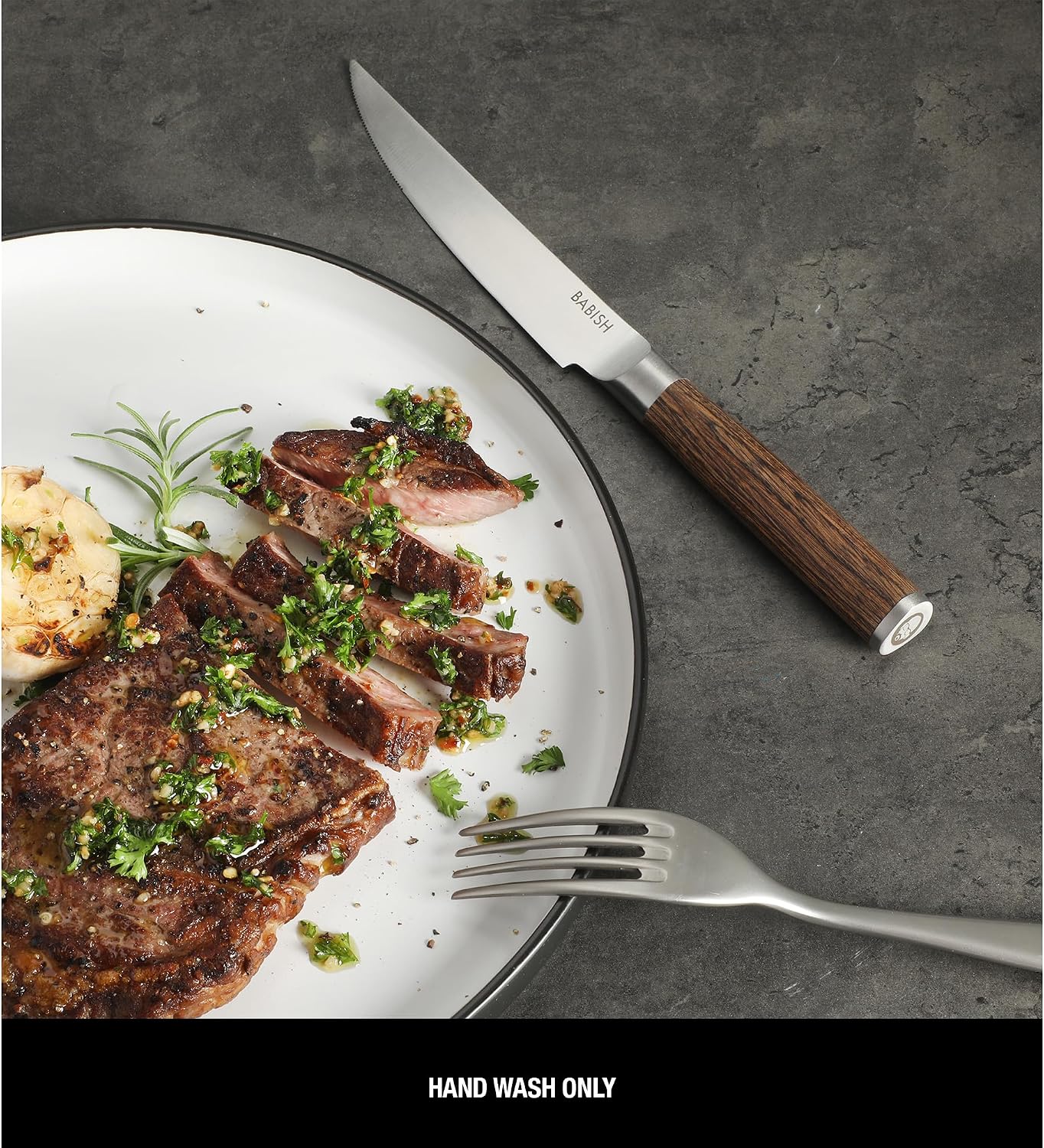4-Piece Forged Kitchen Steak Knife Set – High-Carbon 1.4116 German Steel Cutlery – Sharp & Durable Steak Knives for Dining and Grilling
