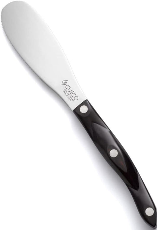 Model 1768 Spatula Spreader. . . . . 4.9" Double-D® serrated edge blade..............5.1" Highly engineered thermo-resin handle in Classic Brown (sometimes called Black).