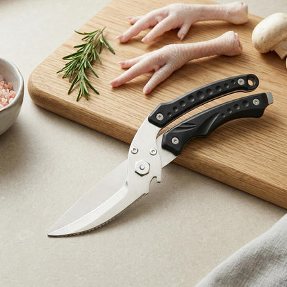 Detachable Heavy Duty Poultry Shears, 10" Stainless Steel Chicken Bone Scissors, 309g Professional Kitchen Shears for Meat Cutting, Take-Apart Poultry Scissors with Safety Lock