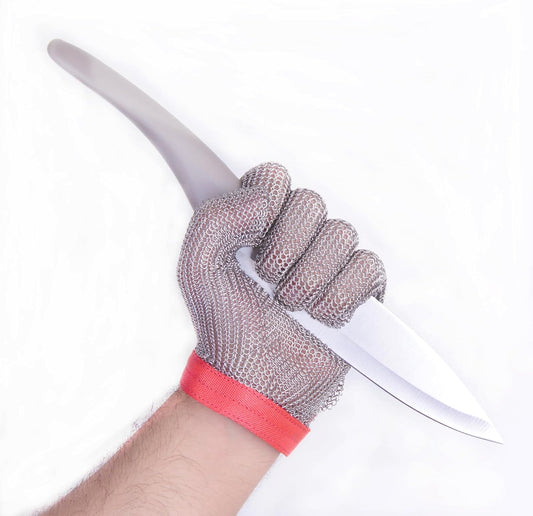 Chainmail Glove for Cutting,Highest Level Cut Resistant Gloves,Stainless Steel Metal Mesh Glove