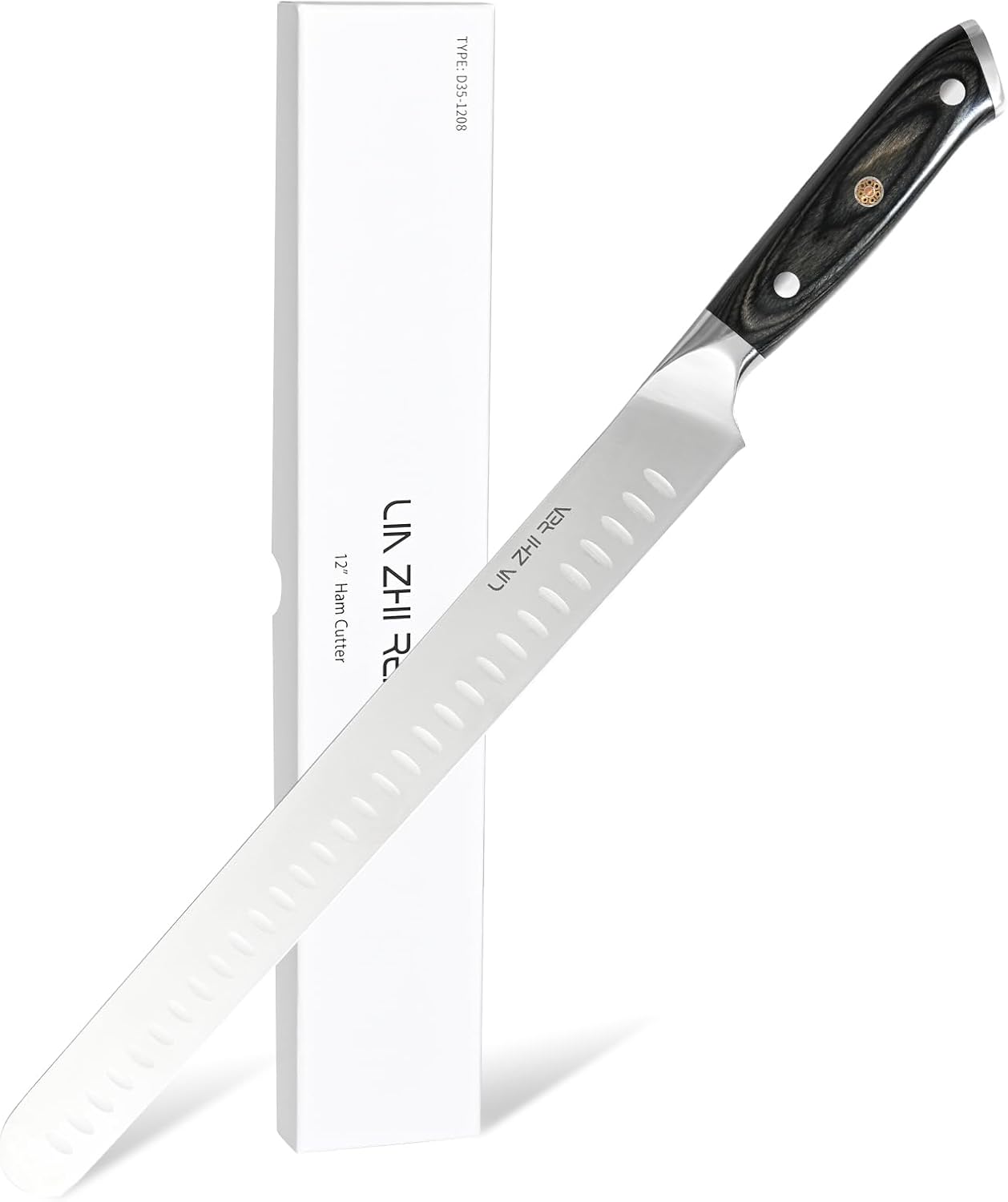 Carving Knife – 12" Premium Brisket Knife for Cutting Smoked Meat, BBQ & Roast Turkey – Razor Sharp German Steel