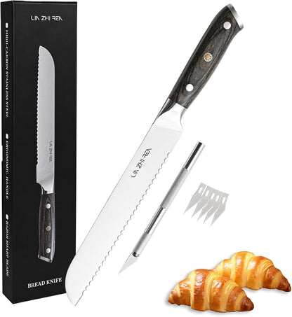 Carving Knife – 12" Premium Brisket Knife for Cutting Smoked Meat, BBQ & Roast Turkey – Razor Sharp German Steel