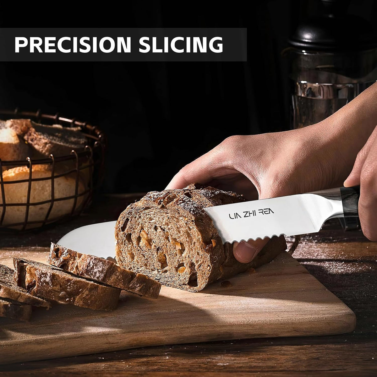Carving Knife – 12" Premium Brisket Knife for Cutting Smoked Meat, BBQ & Roast Turkey – Razor Sharp German Steel