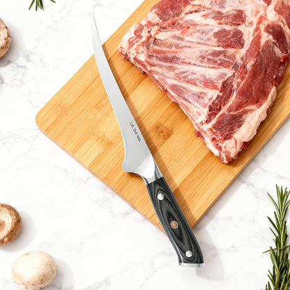 Carving Knife – 12" Premium Brisket Knife for Cutting Smoked Meat, BBQ & Roast Turkey – Razor Sharp German Steel
