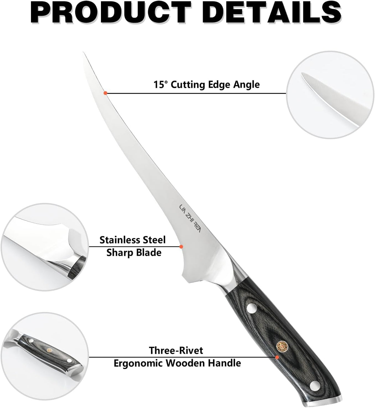 Carving Knife – 12" Premium Brisket Knife for Cutting Smoked Meat, BBQ & Roast Turkey – Razor Sharp German Steel